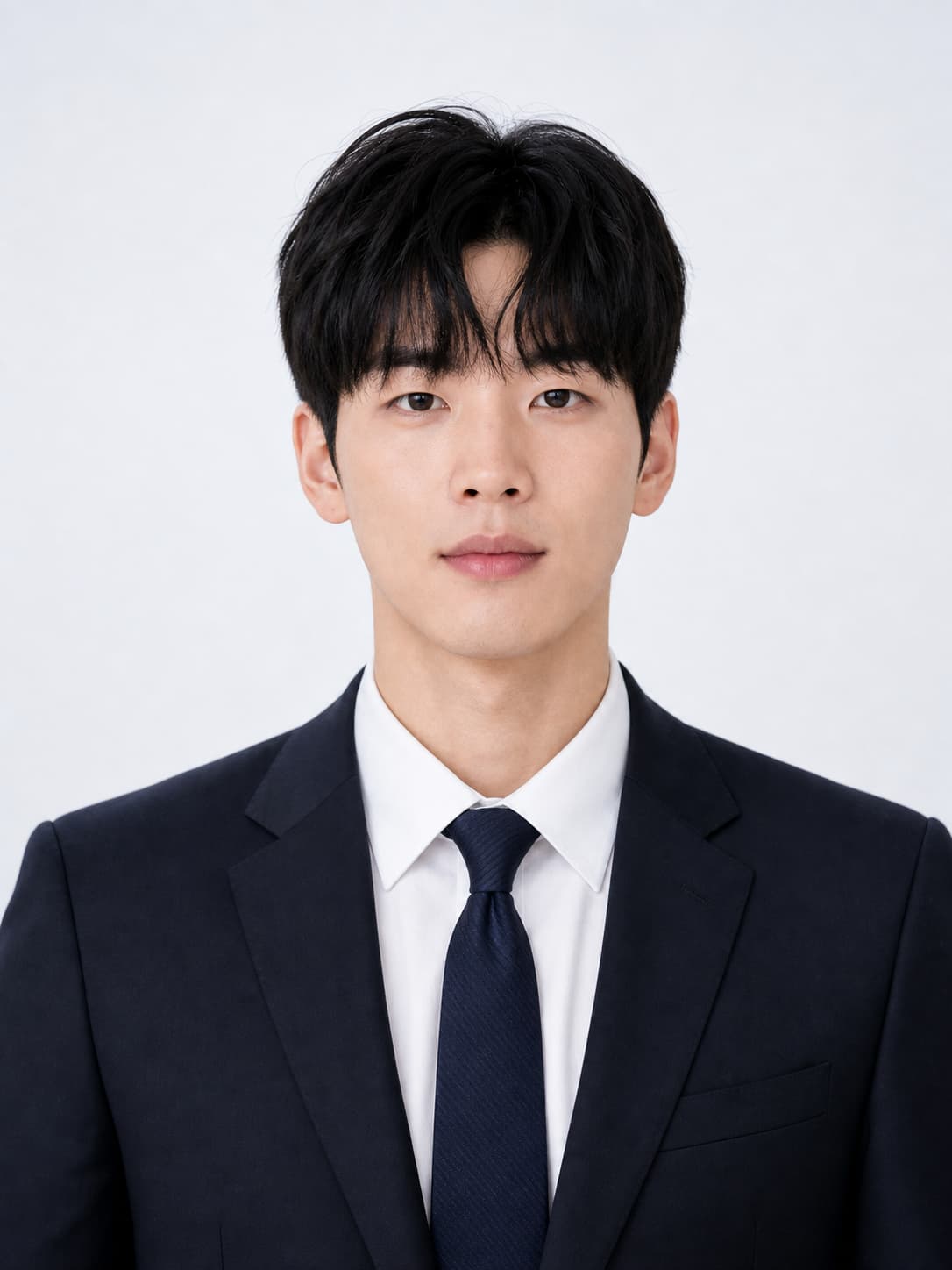한국 이력서용 증명사진처럼 정돈한 AI 결과물