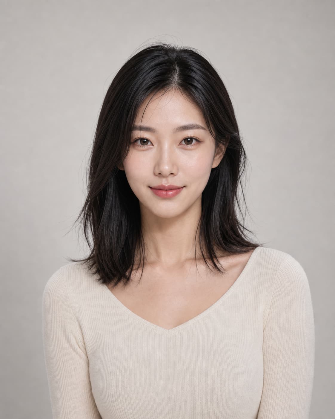 소프트 스튜디오 증명사진 스타일의 AI 프로필 결과물